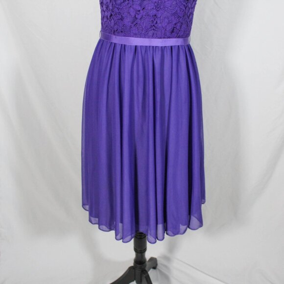 Grape Purple One Shoulder Formal Dress Y2K Style Size 8 Prom Spring Summer - Picture 8 of 10
